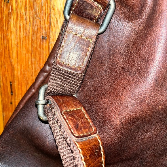 Jack‎ Georges Voyager Messenger Bag Crossbody Brown genuine Leather Unisex purse - Picture 12 of 14